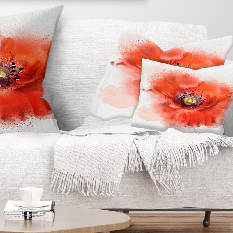 Coussin lombaire floral, Rectangle, 12 po x 20 po