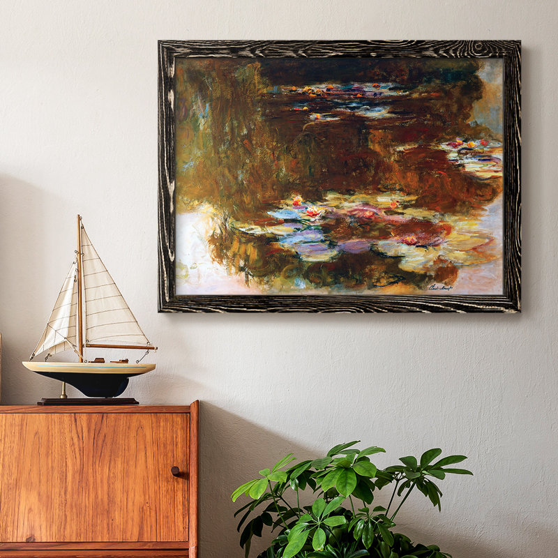 Water Lily Pond, 1917 02, reproduction d'art sur toile, Noir, L 20 po x H 14 po