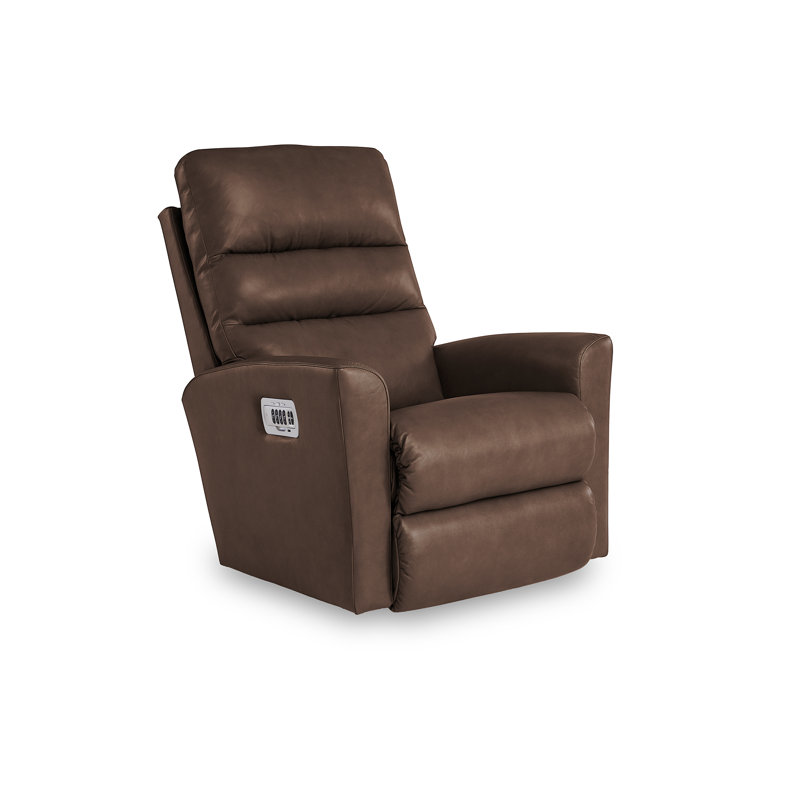 Fauteuil inclinable électrique en cuir avec appui-tête et soutien lombaire Liam