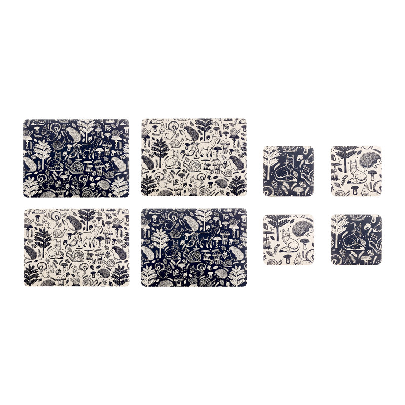 In The Forest Melamine Floral Rectangle Placemat