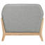 Chaise d'appoint compacte rétro avec accoudoirs sculpturaux