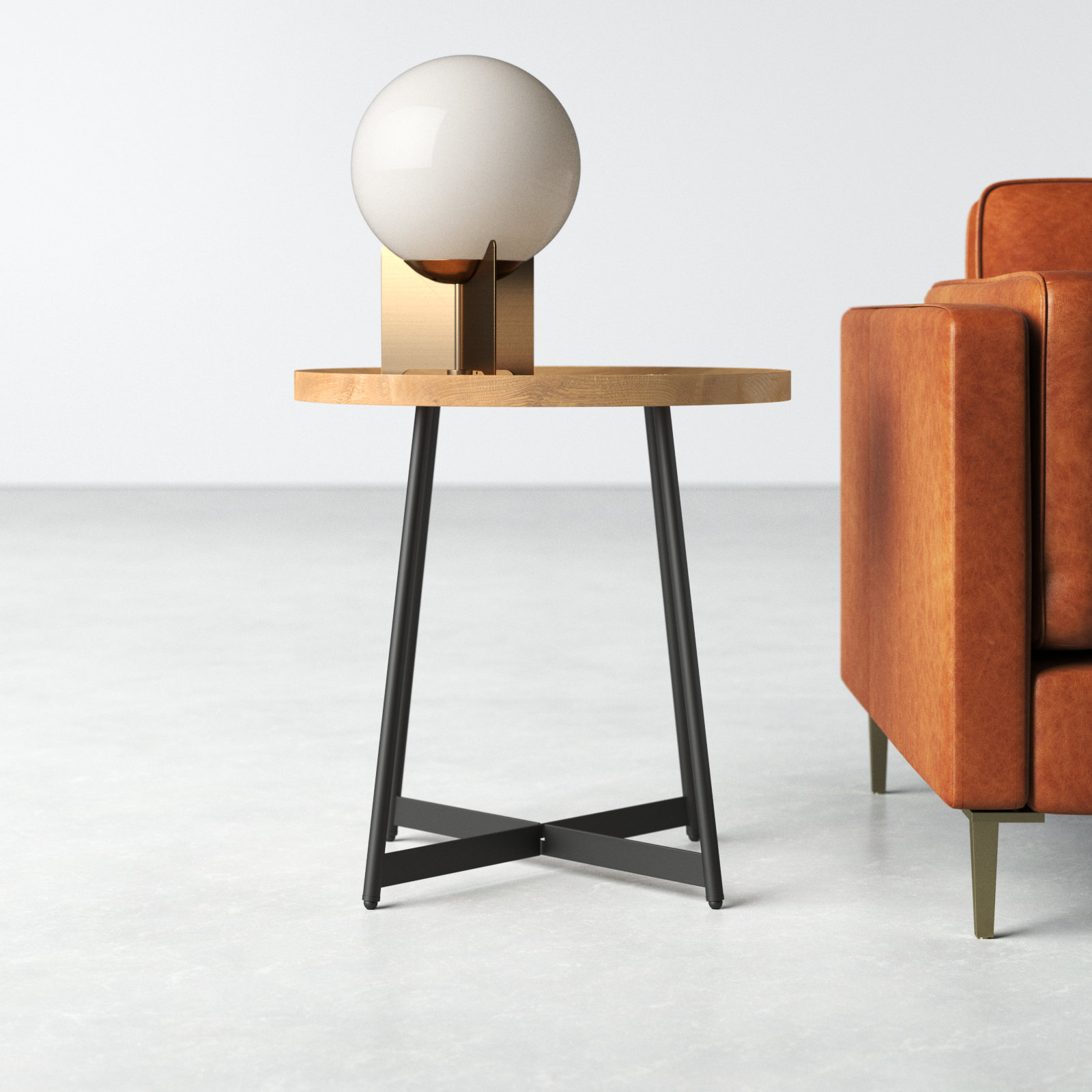 Xavier End Table, Oak