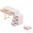 Pink Dressing Desk With Velvet Upholstery, 5 Spacious Drawers, Marble-Like Tabletop, Padded Chair, Gold Metal Accents And Installation Upholstered Vanity Sticker Top, Support, Left/Right Adjustable In-711041284
