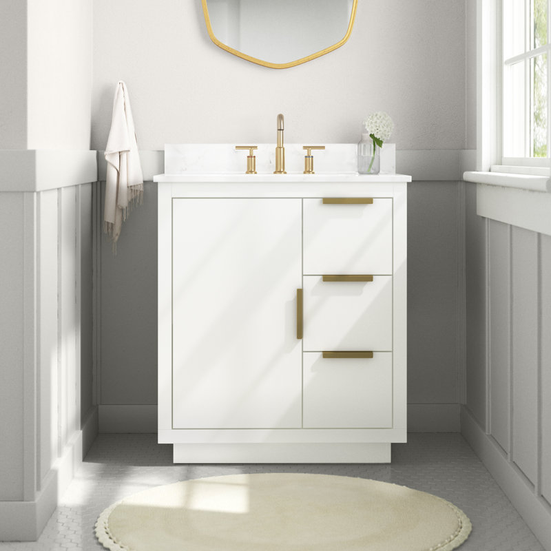 Ensemble de meuble-lavabo simple 30 po Broadlands, Blanc