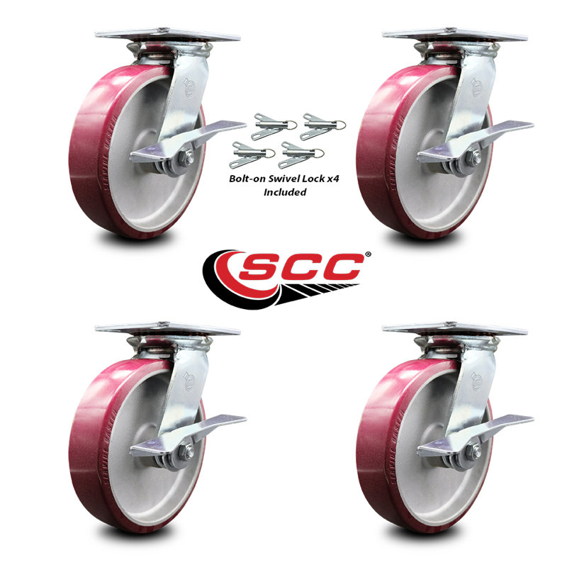 Polyurethane and Aluminum Caster