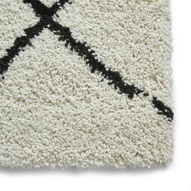 Scandi Berber area rug Machine Woven Rectangle White
