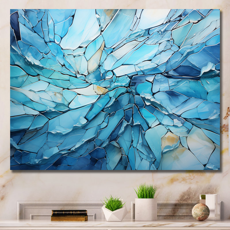 «Frauko Antartica Iceiant Kaleidoscope Geometric I», reproduction d'art sur toile, H 12 po x l 20 po x P 1 po, Toile tendue