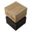 Block Stool ~ A perfect contrast between ebony and bleached wood, evoking the duality of light and shadow. It also emphasizes the raw, sculptural beauty of the stacked 100% reclaimed wood blocks, making it feel both modern and timeless.