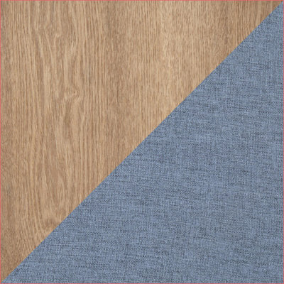 Ensemble de repose-pieds gigognes, tissu brun noyer contemporain avec plateau en bois naturel pour les sièges et amp; Rangement | Noyer brun | Tissu