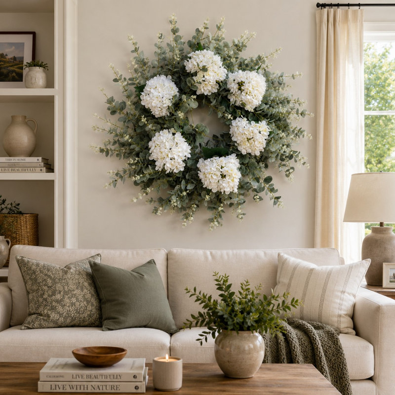 Couronne florale 24 po Eucalyptus