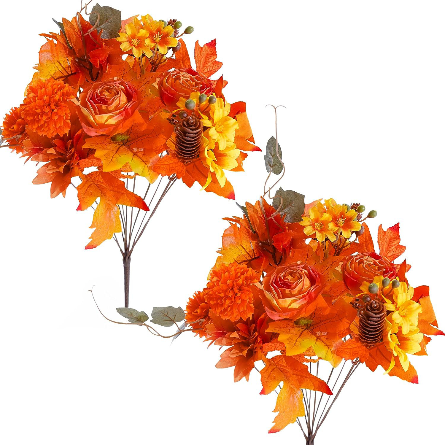  Artificial Flowers for Home Decor DIY Faux Flowers Bulk Small  Silk Flowers Orange Fake Flowers Wedding Floral Arrangements Centerpiece  Table Decoration Party Baby Shower Mothers Valentines Day Decor : Home 