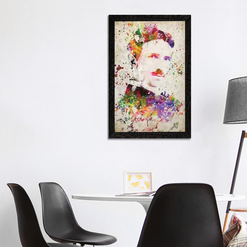 Nikola Tesla by Aged Pixel - Floater Frame Print on Canvas, 66.04 cm H x 45.72 cm W, Black Framed