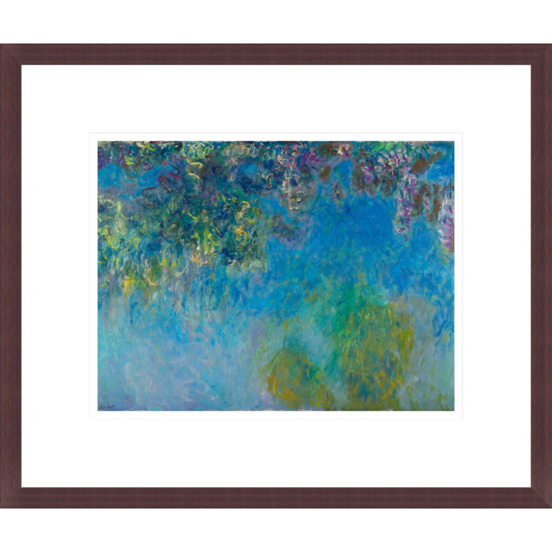 «Wisteria» par Claude Monet, impression giclée encadrée, H 13,75 po x l 16,31 po