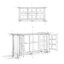 Armoire de rangement de style transitionnel de 62 po en bois massif avec portes vitrées et tablettes réglables Acadian-1531345187