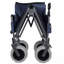 Chariot pliant 3 en 1 avec siège de banc - capacité de 500 lb, pneus de plage 9 po x 4 po pour le camping et la plage, bleu foncé-123510029