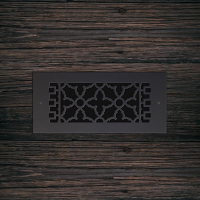 Reggio Register Scroll Cast Iron Floor Grille with Mounting Holes