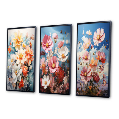«Meadow Daffodil Dance», 3 pièces sur toile