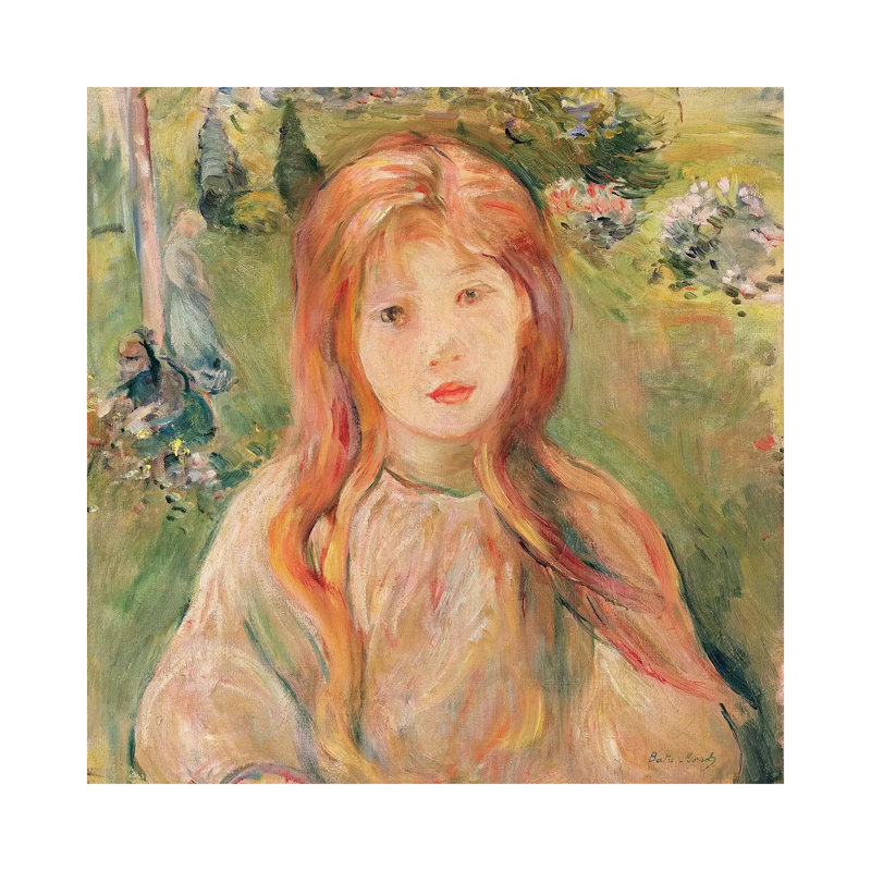 Girl At Mesnil, 1892 by Berthe Morisot - Wrapped Canvas Print, 93.98cm H x 93.98cm W