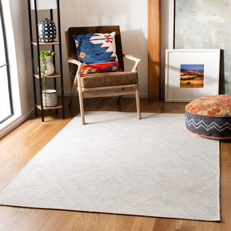 Tapis géométrique en laine et viscose Whittlesey, Rectangle 8 pi x 10 pi