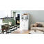 Armoire de cuisine blanche de 54 po de hauteur, support pour micro-ondes autoportant avec tiroir et tablettes réglables, armoire de rangement pour buffet-706993853
