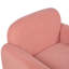 Élégant et minimaliste fauteuil en molleton simple avec accoudoirs et coussin, fauteuil, fauteuil d'appoint pour salon, chambre à coucher, bureau, rose-346977360