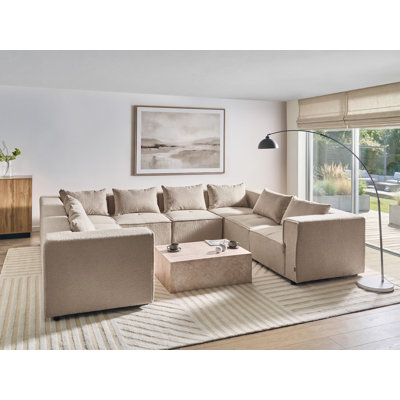 Chandy 8 Seater Boucle Corner Sectional