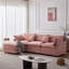 Canapé modulaire de 105 po en tissu de chenille rembourré de 105 po avec canapé à 3 places et repose-pieds-583718917