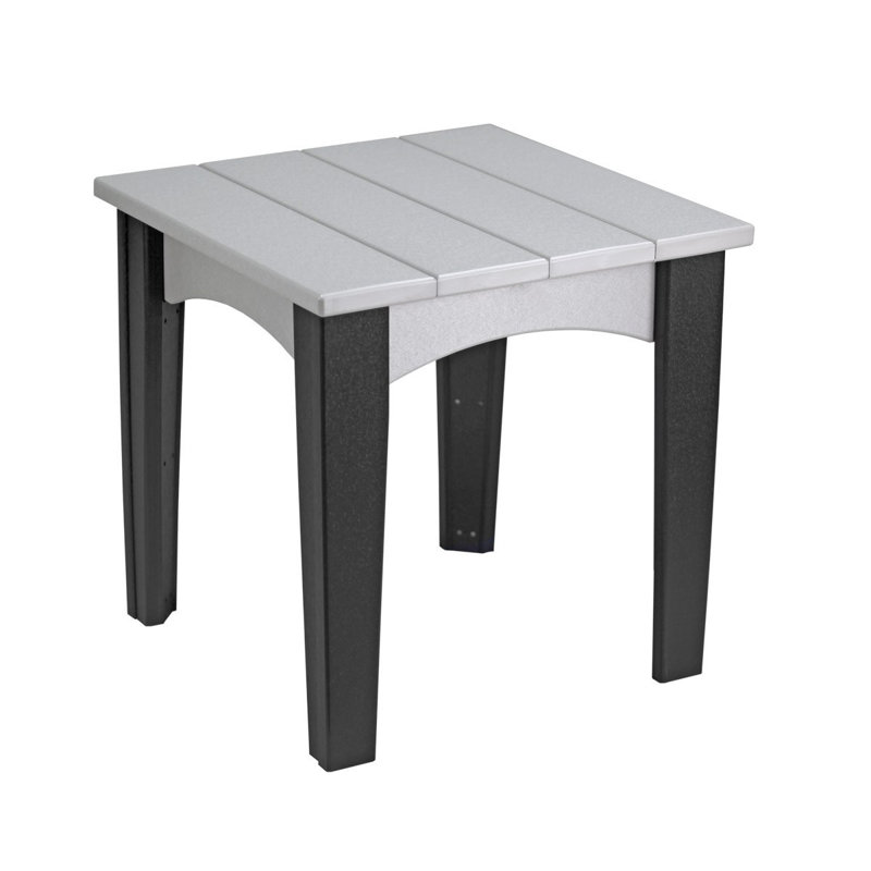 Table d’appoint en plastique Onatas, Noir, Gris tourterelle