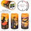 3 Pack Halloween Flameless LED Candles - 6-Hour Timer, Battery-Operated Wax with Witch/Bats/Castle Decals, Flickering for Decor-1390206338