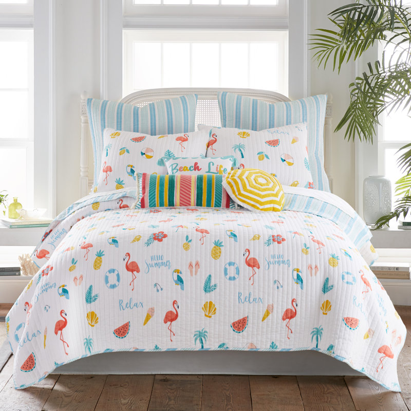 Summertime Quilt Set, King Quilt + 2 King Shams