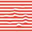 Warped Horizontal Stripe Wallpaper-333723963