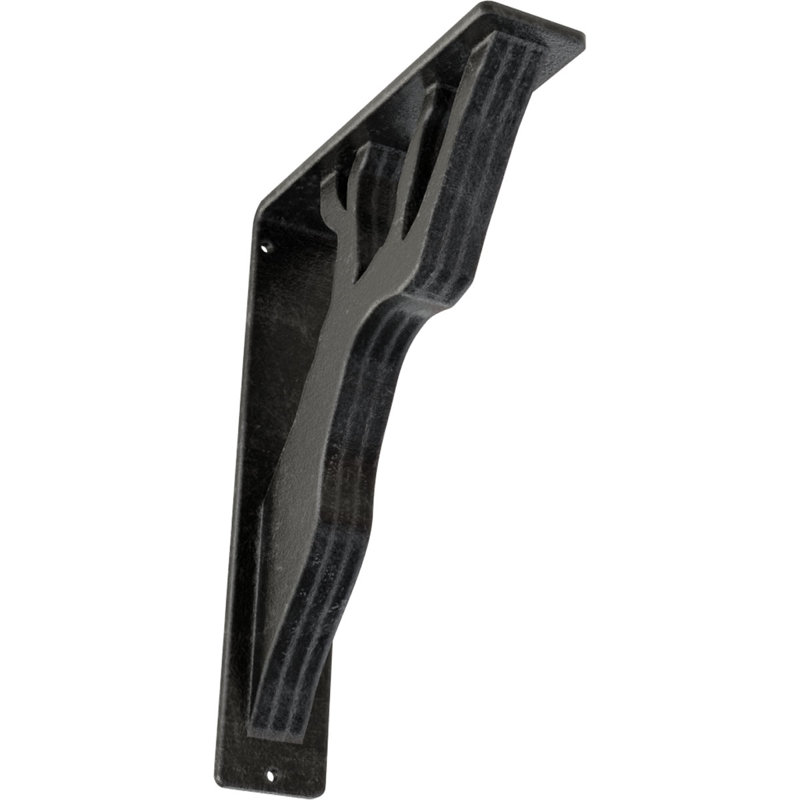 Support en fer forgé Damon, Argent antique, H 10 po x l 2 po x P 7,5 po