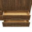 Armoire-penderie moderne en bois massif à 4 portes avec 4 tiroirs, garde-robe et étagères, chêne brun chaud-383996573