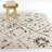 Simeon Cream Boho Shag Area Rug-310839658