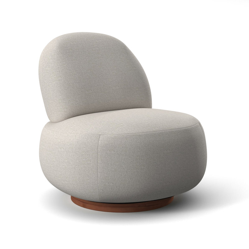 Lulu 29'' Wide Swivel Side Chair, Tobacco Distressed, Oatmeal Chenille 1662-023