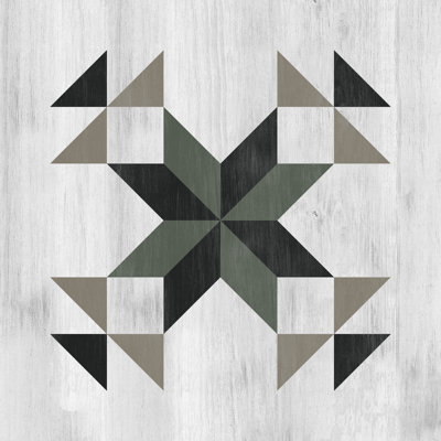 " Barn Quilt Black Green "