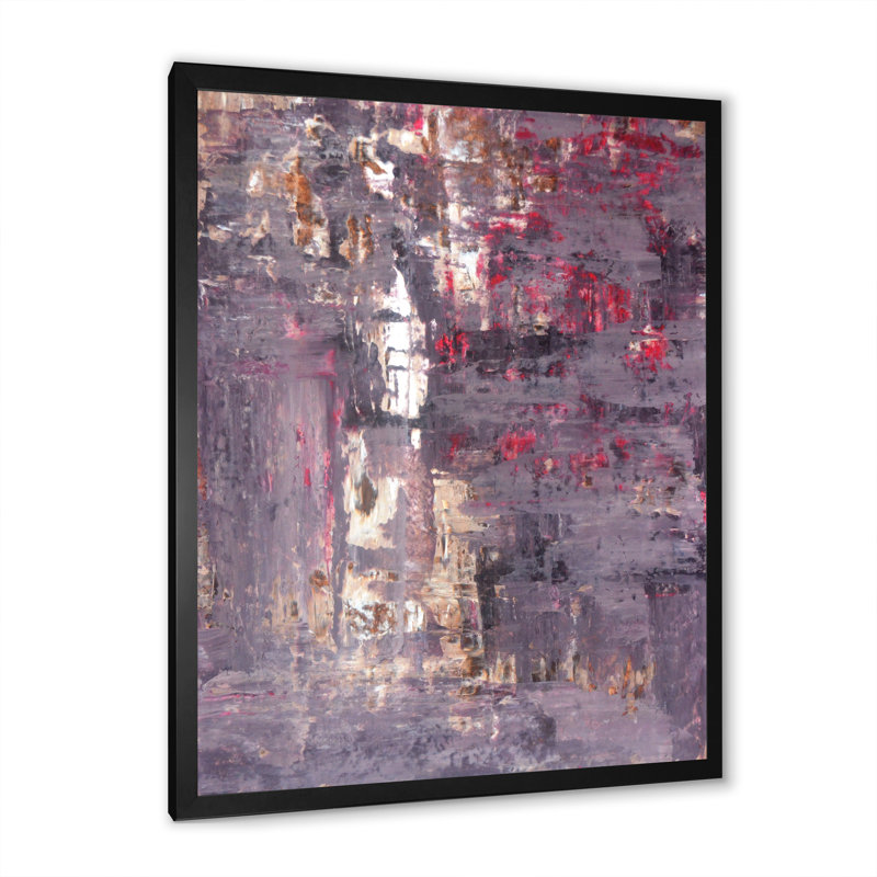 Art moderne gris et bleu II 2FDP47765, H 36 po x l 24 po x P 1 po, Toile avec cadre noir