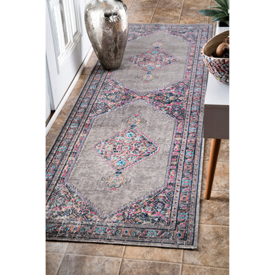 Tapis noir/gris