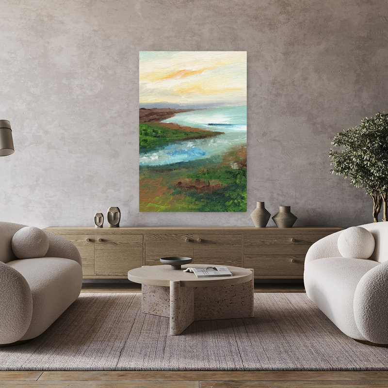 «Serene Coastal Landscape Peaceful Serene Tranquil Coastal Landscape», art mural