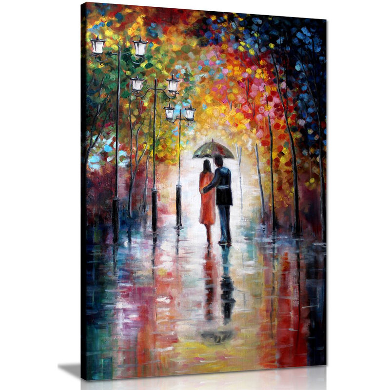 Art For Home Lovers Under Umbrella - Wrapped Canvas Print, 31cm H x 20cm W