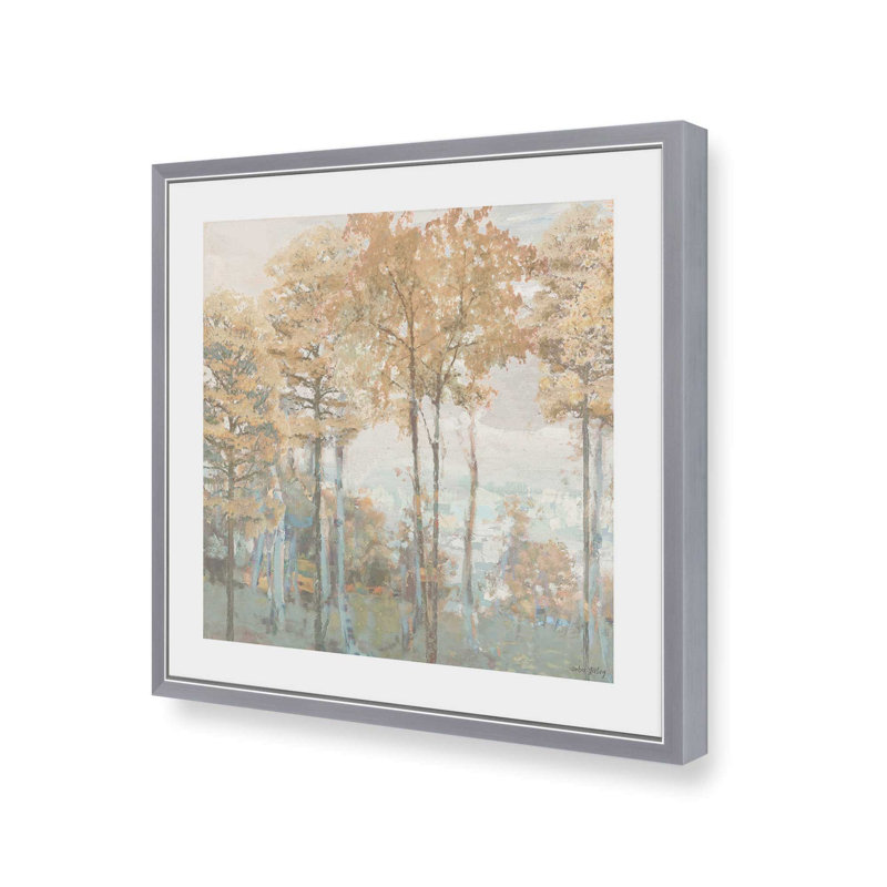 Emberwood II by Amber Sterling Art Print, L 30 po x H 30 po, Argent, Impression encadrée