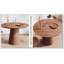 Table de salle à manger circulaire en bois de 43 pouces, table ronde minimaliste moderne, table de salle à manger en grain de bois naturel, une poignée et deux paquets