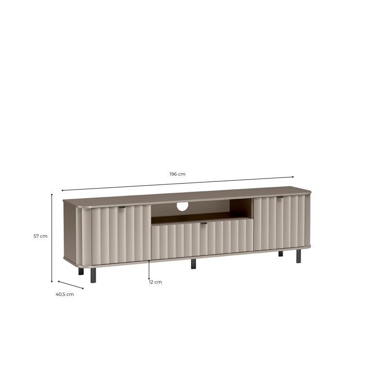 NOVARA TV Stand for TVs up to 75", White