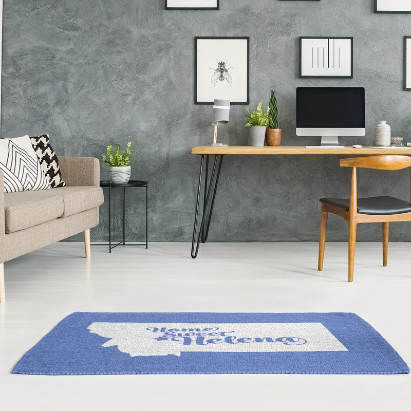 Tapis bleu area montana Helena, Rectangle 5 pi x 7 pi
