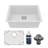 Karran Quartz 24-3/8'' X 19-1/8'' Single Bowl Undermount Kitchen Sink Kit-65980514