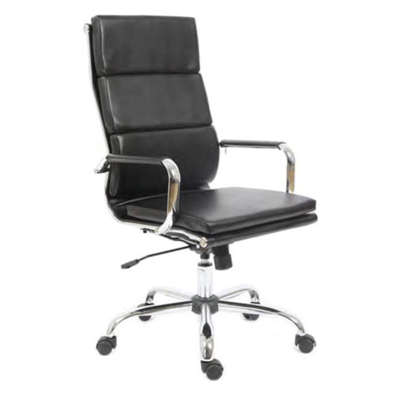 Fauteuil de conférence ergonomique en polyuréthane, noir