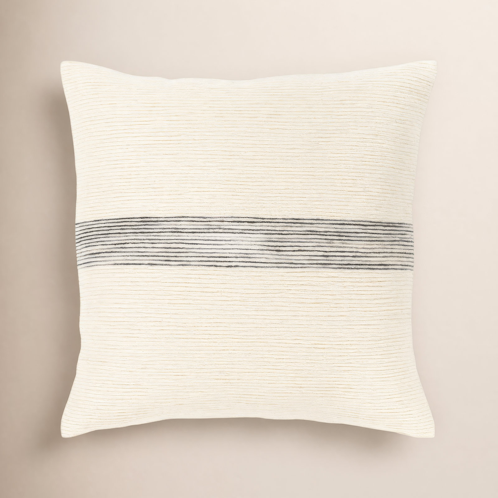 Cason Striped Cotton Throw Pillow, 20" x 20", Down