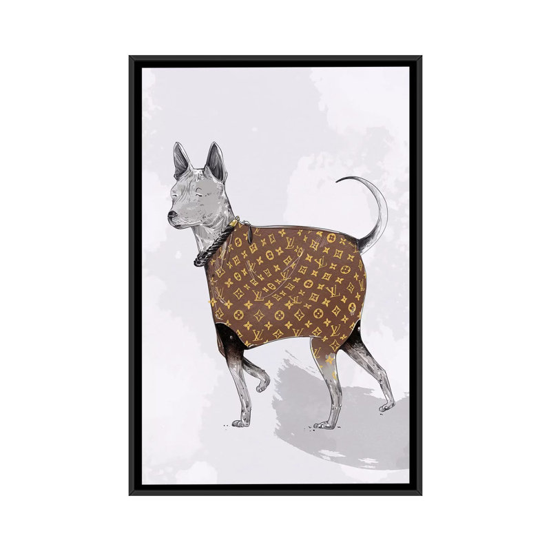 Orange jour’lv', reproduction sur toile tendue, Toile avec cadre noir, Pas de tapis, H 26 po x l 18 po x P 1,5 po