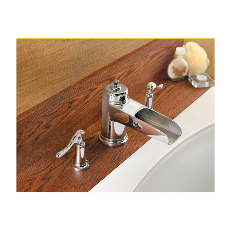 Garniture de robinet de baignoire romaine Ashfield, Chrome poli