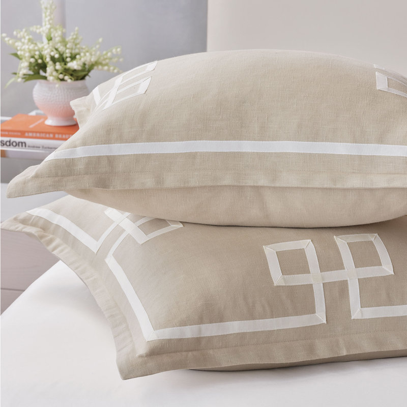 Resort Linen Program 100% Linen Zip Sham, Breeze Bloom, King